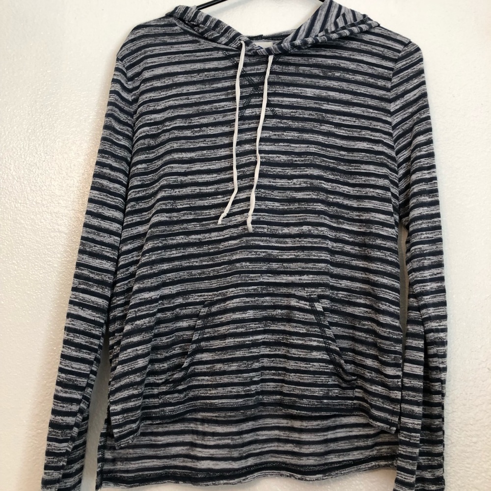 Striped pullover hoodie